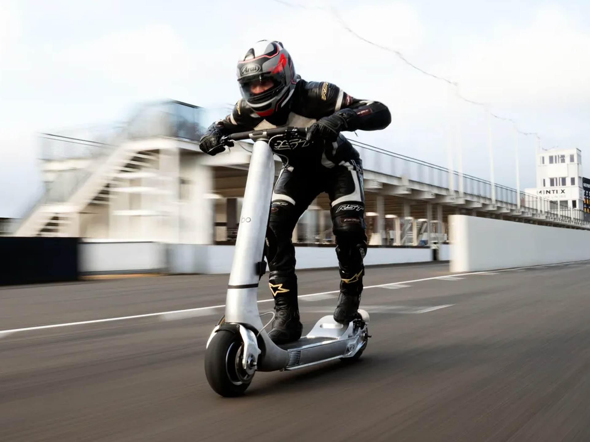 Bo Turbo zooming with a rider.